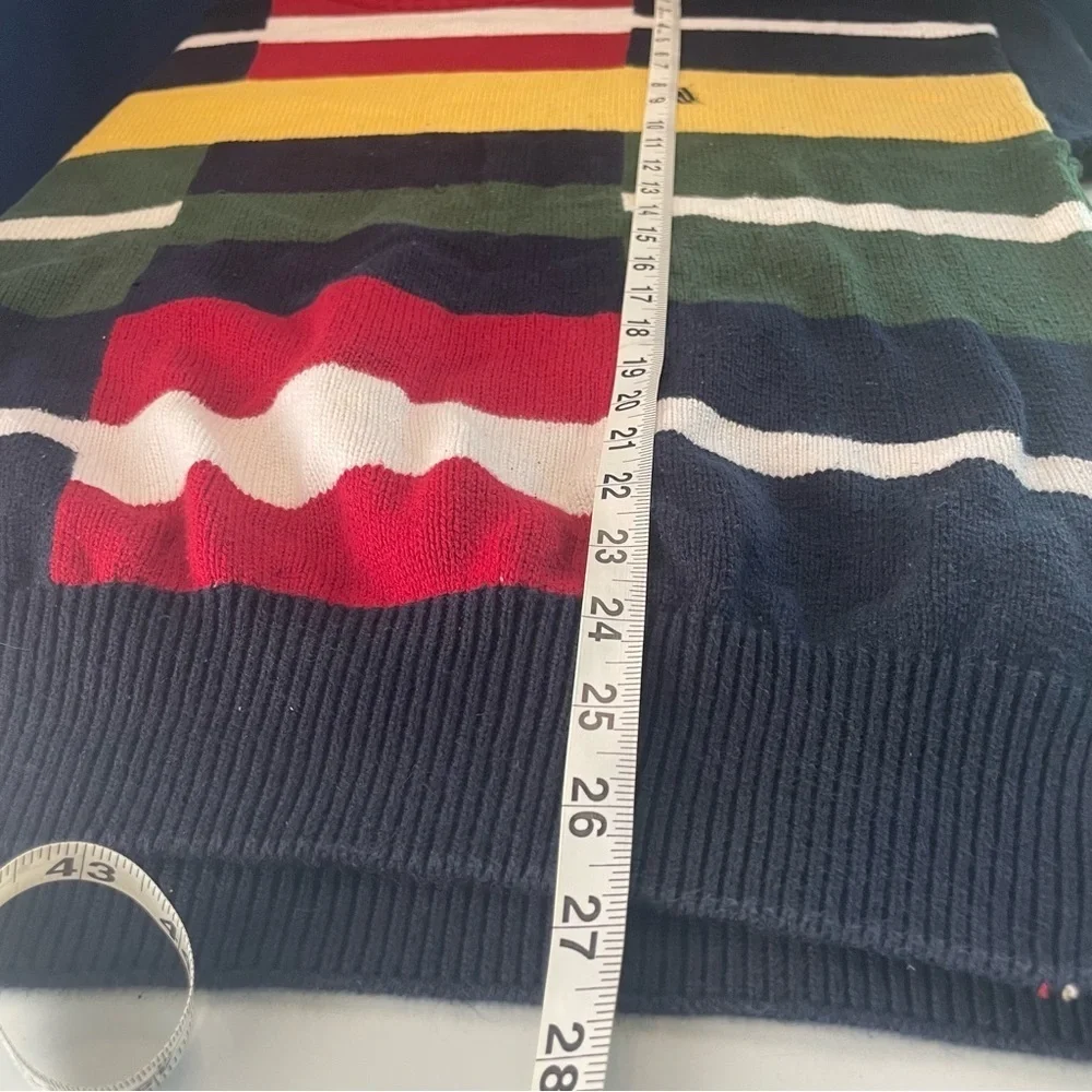 Nautica Large Men’s Retro Sweater 100% Cotton Red White Blue PRELOVED